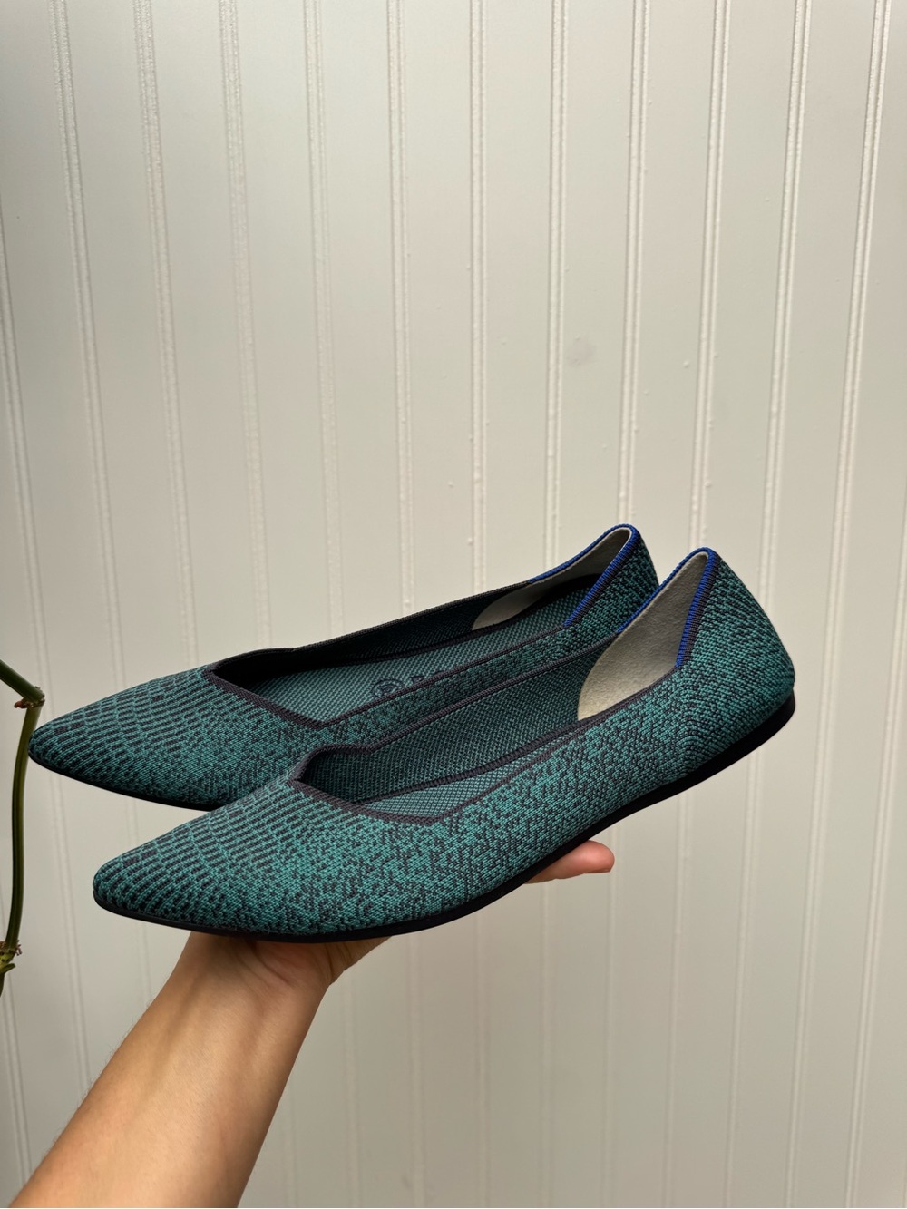 Rothy's The Point Flat Spruce Python 9 - Picture 7 of 9
